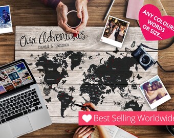 Personalised Travel World Map