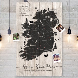 Gepersonaliseerde World Travel Push Pin Map- Houteffect + Kleuropties - 100 gratis pins