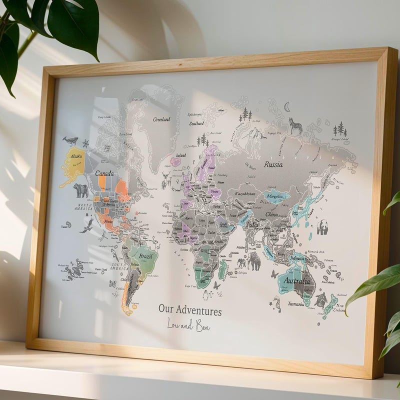 Personalized Drawn Map - Etsy