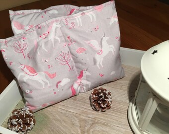 Unicorn heat and cold pillow with organic millet