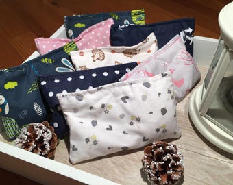 Mini heat and cold pillow with organic millet