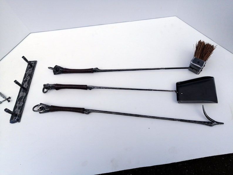 Fireplace tool set Fire poker Brush Shovel Fireplace Etsy