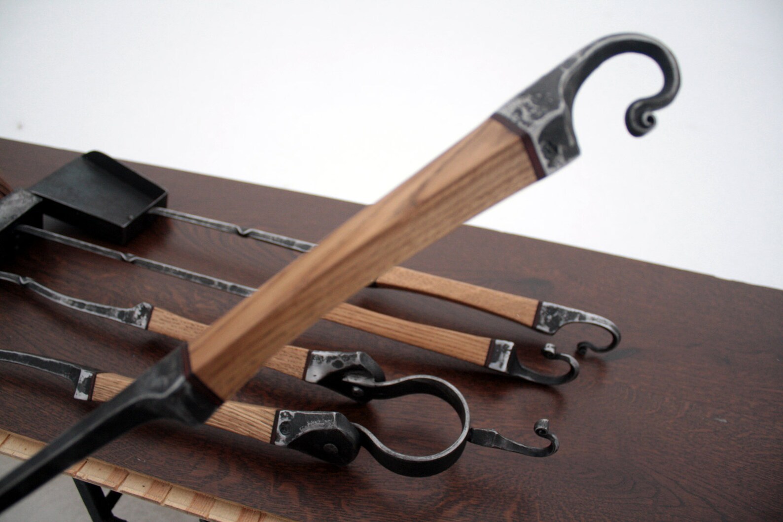 Fire Poker Fireplace Poker Shepherds Hook Wood Poker Etsy