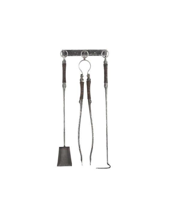Fireplace Tool Set Fire Poker Tongs Shovel Wall Mounted Etsy