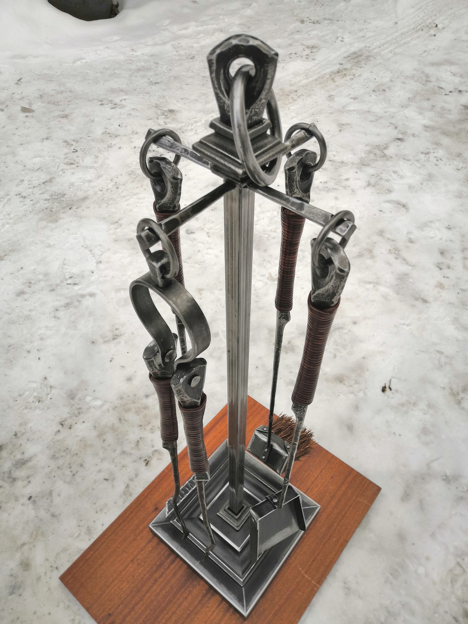 Fireplace tool set Hand 4 piece Fire poker Shovel Etsy