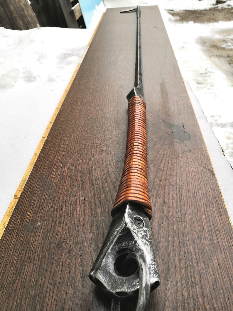 Fire Poker Leather Handle Hand Fire Tool Hearth Etsy