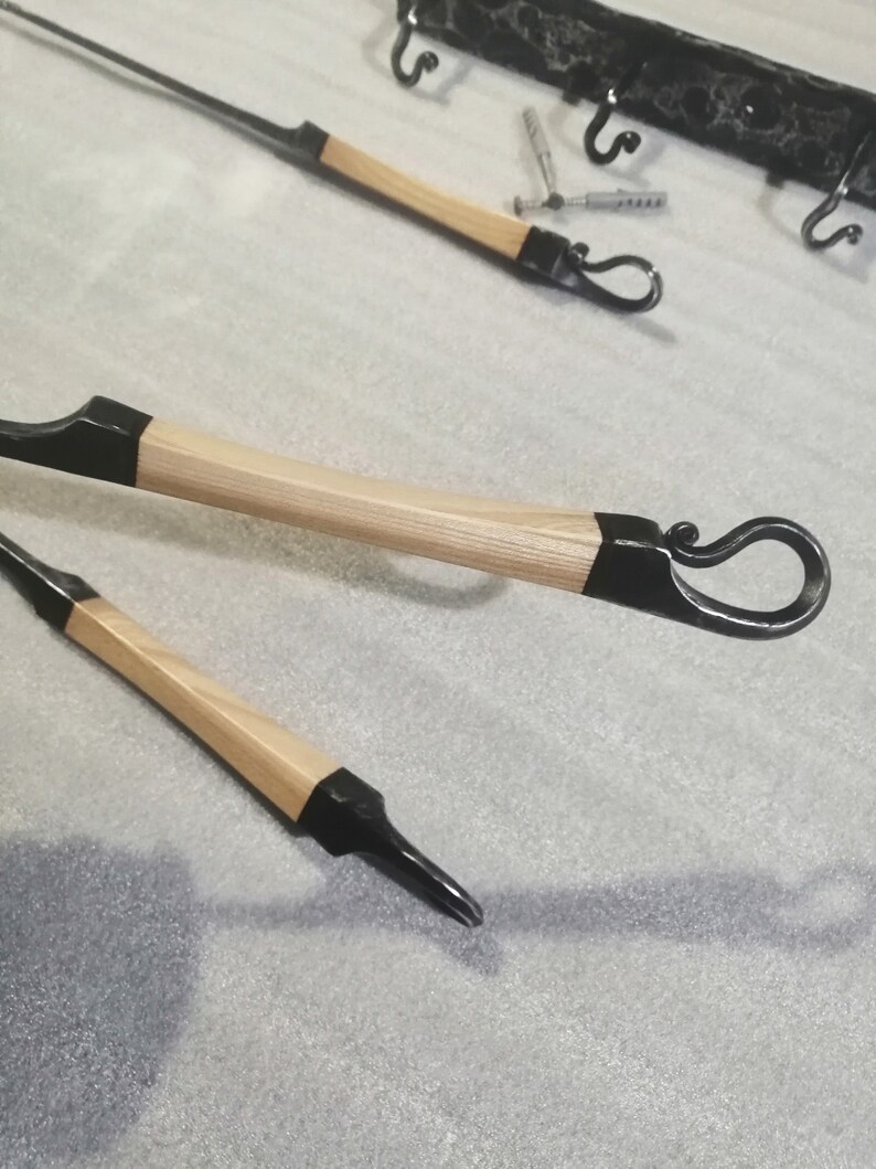 Fire Poker Fireplace Poker Shepherds Hook Wood Poker Etsy