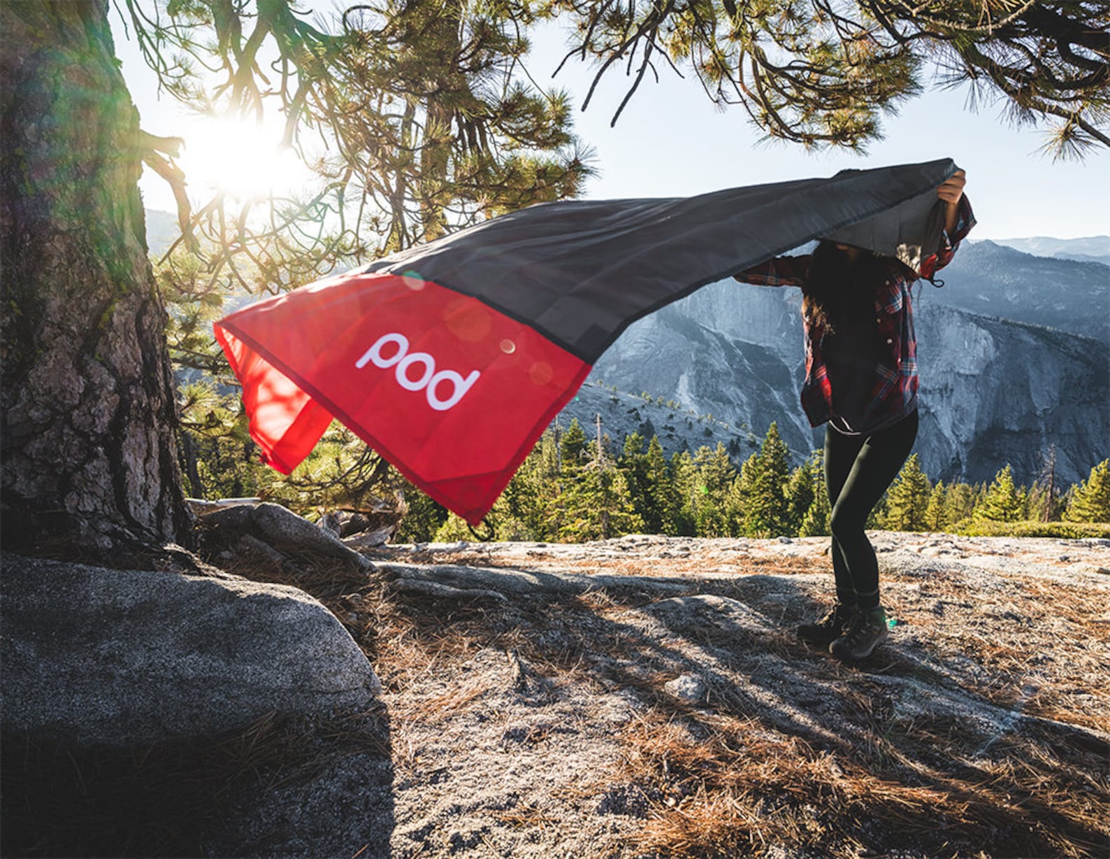 Green Pod Adventure Pocket Blanket 63x44, Lightweight, Waterproof, With