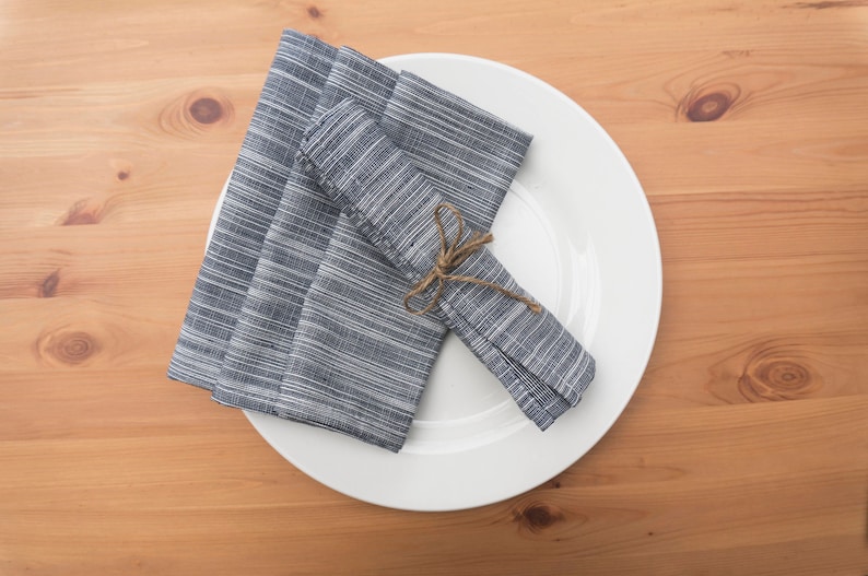 Natural linen placemats, basic linen placemats, soft linen fabric, Dining placemats personalised size available Navy Blue