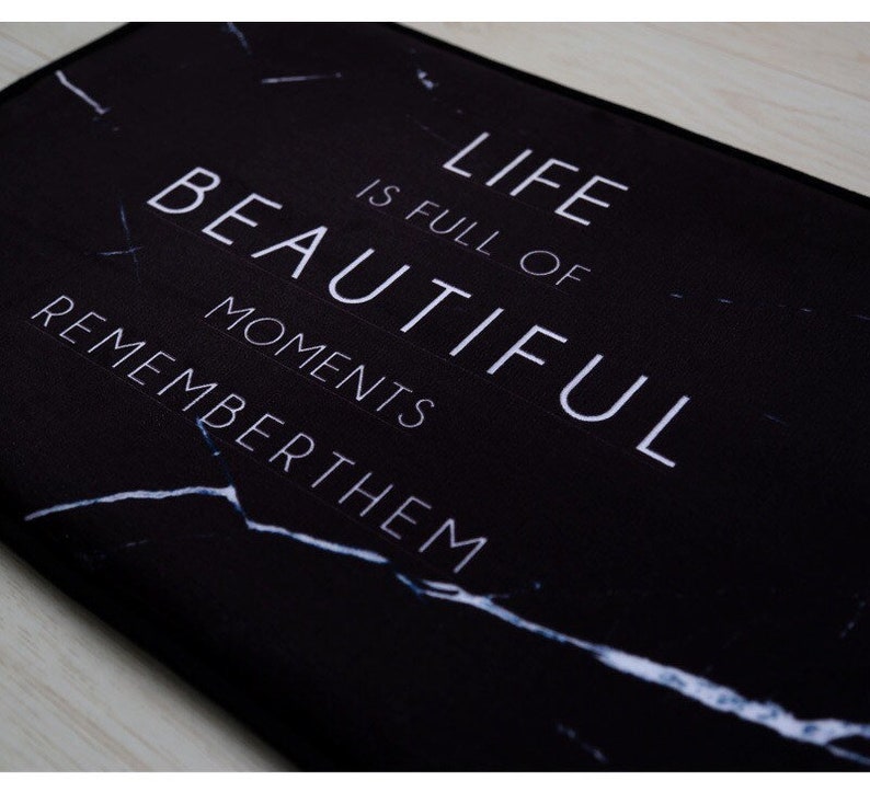 Inspirational quotes Bath Mat bath decor bath mat with text Etsy