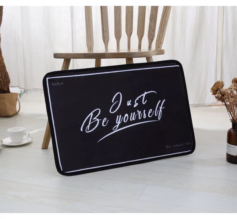 Inspirational quotes Bath Mat bath decor bath mat with text Etsy