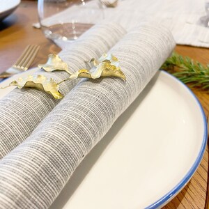 Natural linen placemats, basic linen placemats, soft linen fabric, Dining placemats personalised size available image 5