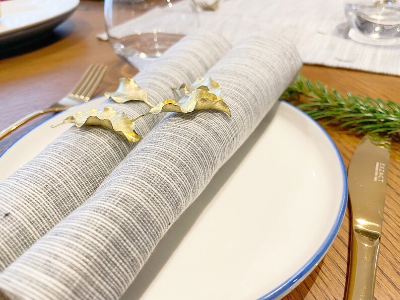 Natural linen placemats, basic linen placemats, soft linen fabric, Dining placemats personalised size available image 5