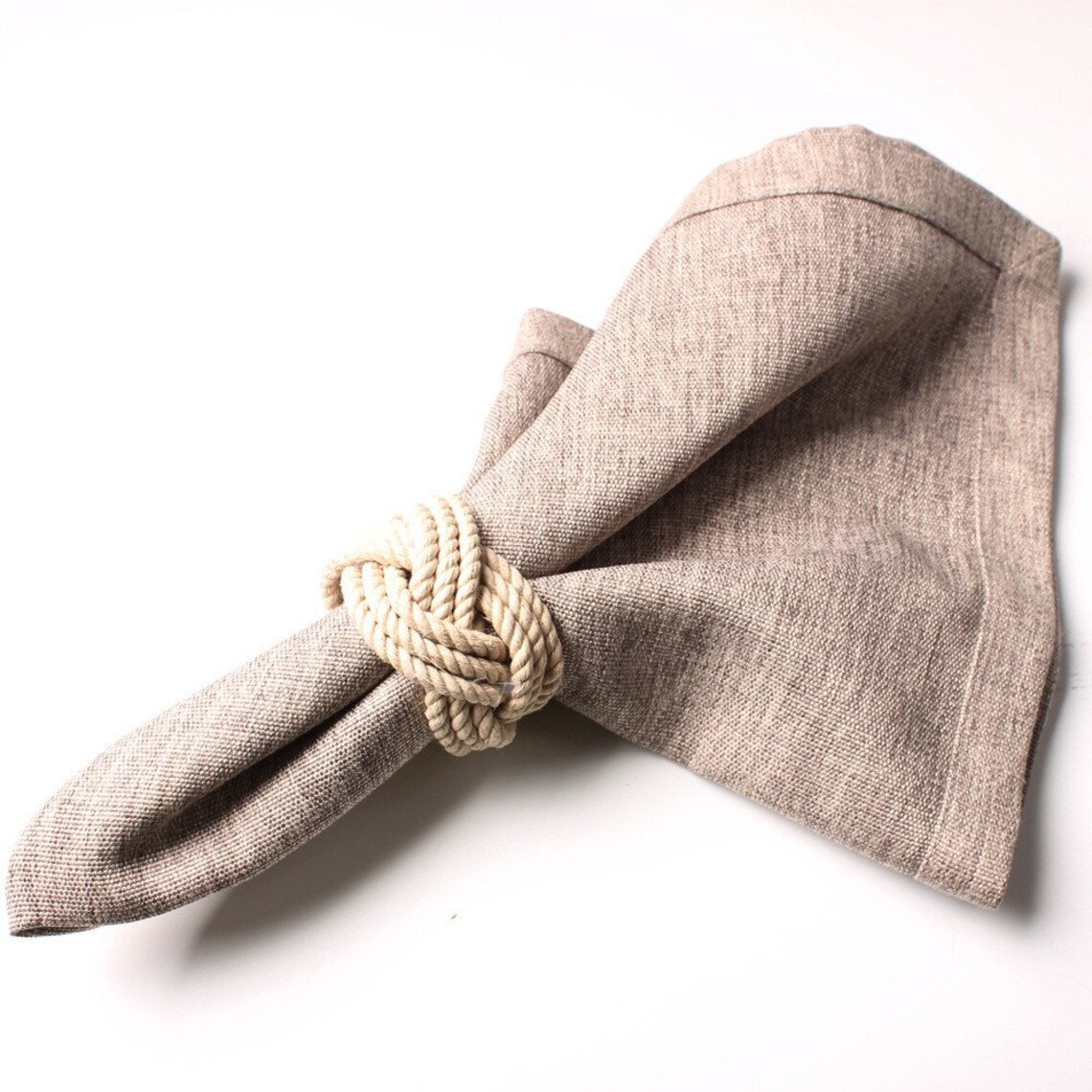 Simple Knotted Rope Napkin Ring A Knot Between Human and Etsy