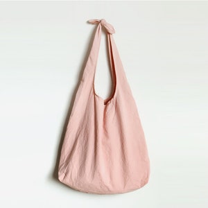 Cotton Linen adjustable tote bag, tote bag, pink tote bag, linen bag