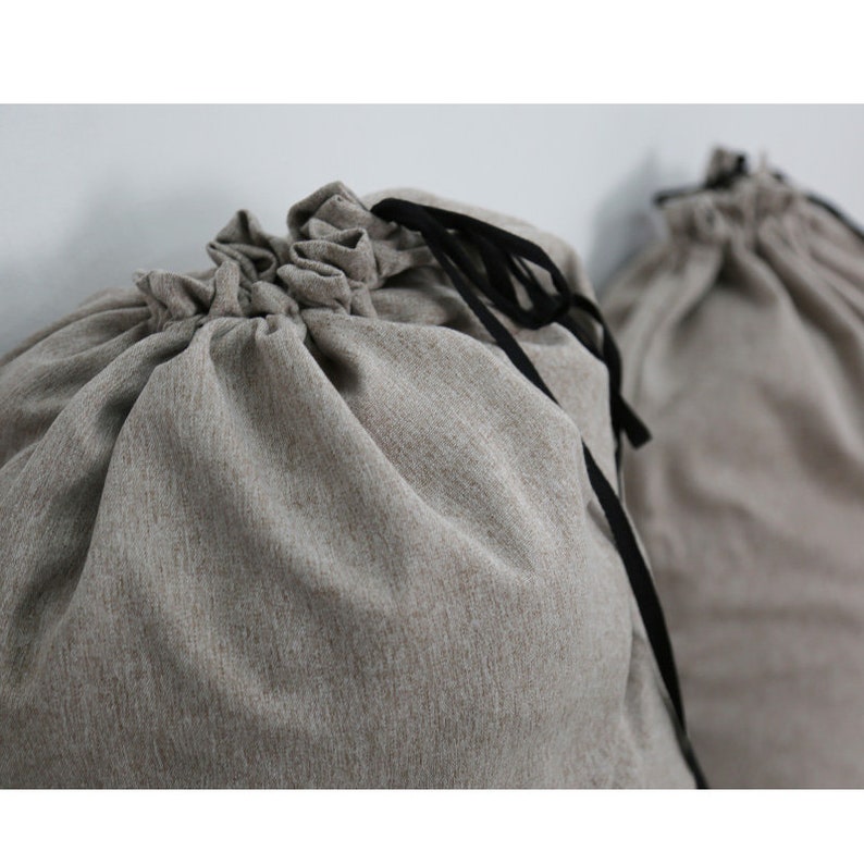 Linen Laundry Bag, Waterproof laundry bag, Linen storage bag, Linen bag, Laundry tote, softened laundry bag, Large clothes bag image 4