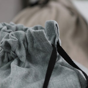 Linen Laundry Bag, Waterproof laundry bag, Linen storage bag, Linen bag, Laundry tote, softened laundry bag, Large clothes bag image 8