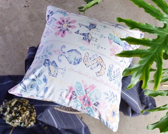 Princess of Maurya Empire cushion cover, hand drawn cushion cover, Decorative Pillows, Cotton Pillowcase