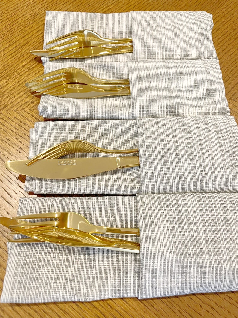 Natural linen placemats, basic linen placemats, soft linen fabric, Dining placemats personalised size available image 8