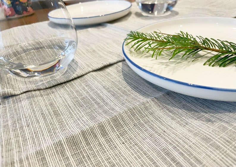 Natural linen placemats, basic linen placemats, soft linen fabric, Dining placemats personalised size available image 4