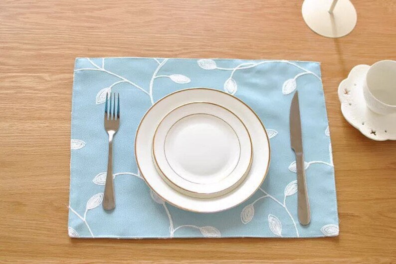 Delicate Vines Linen Placemats and Table Runners Simple Linen Etsy