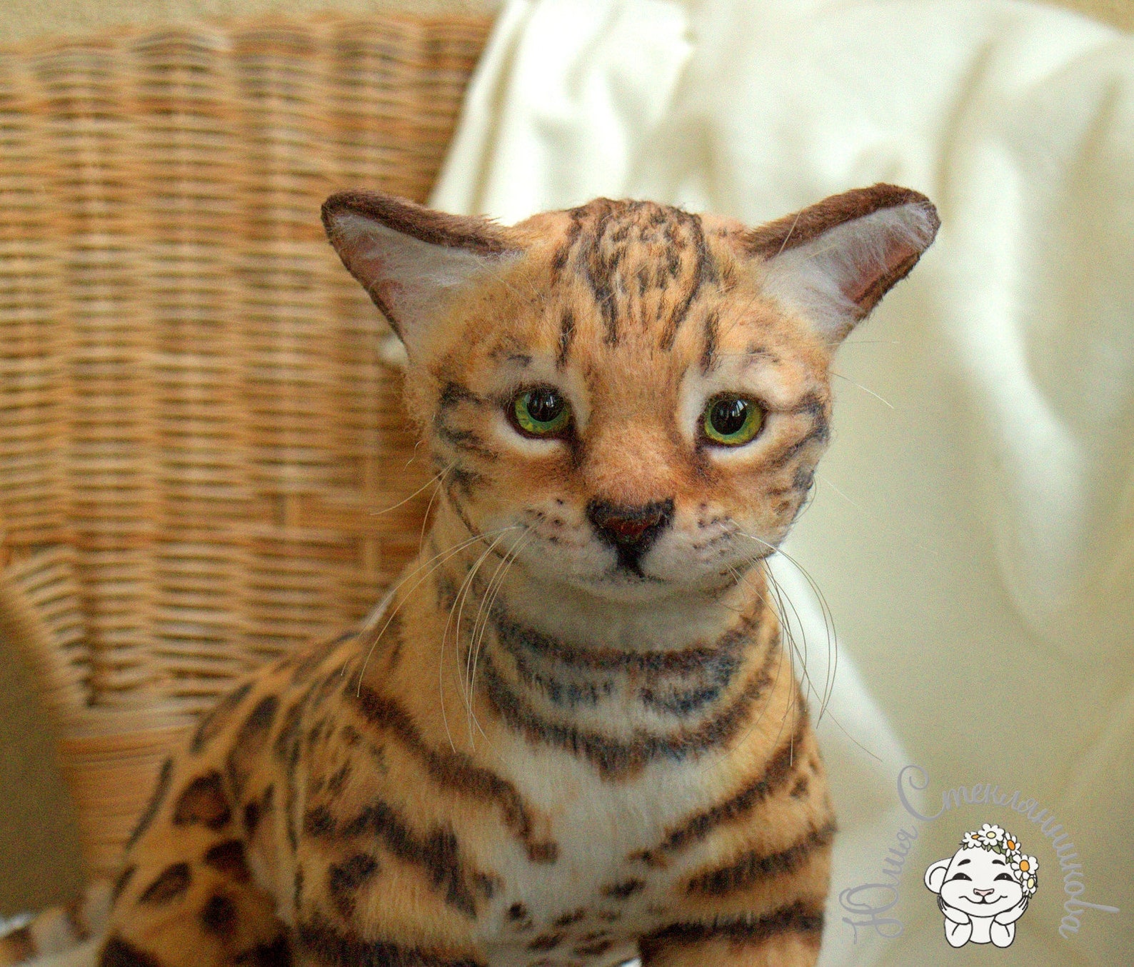 Bengal cat stuffed toy realistic toy stuffed animal Etsy