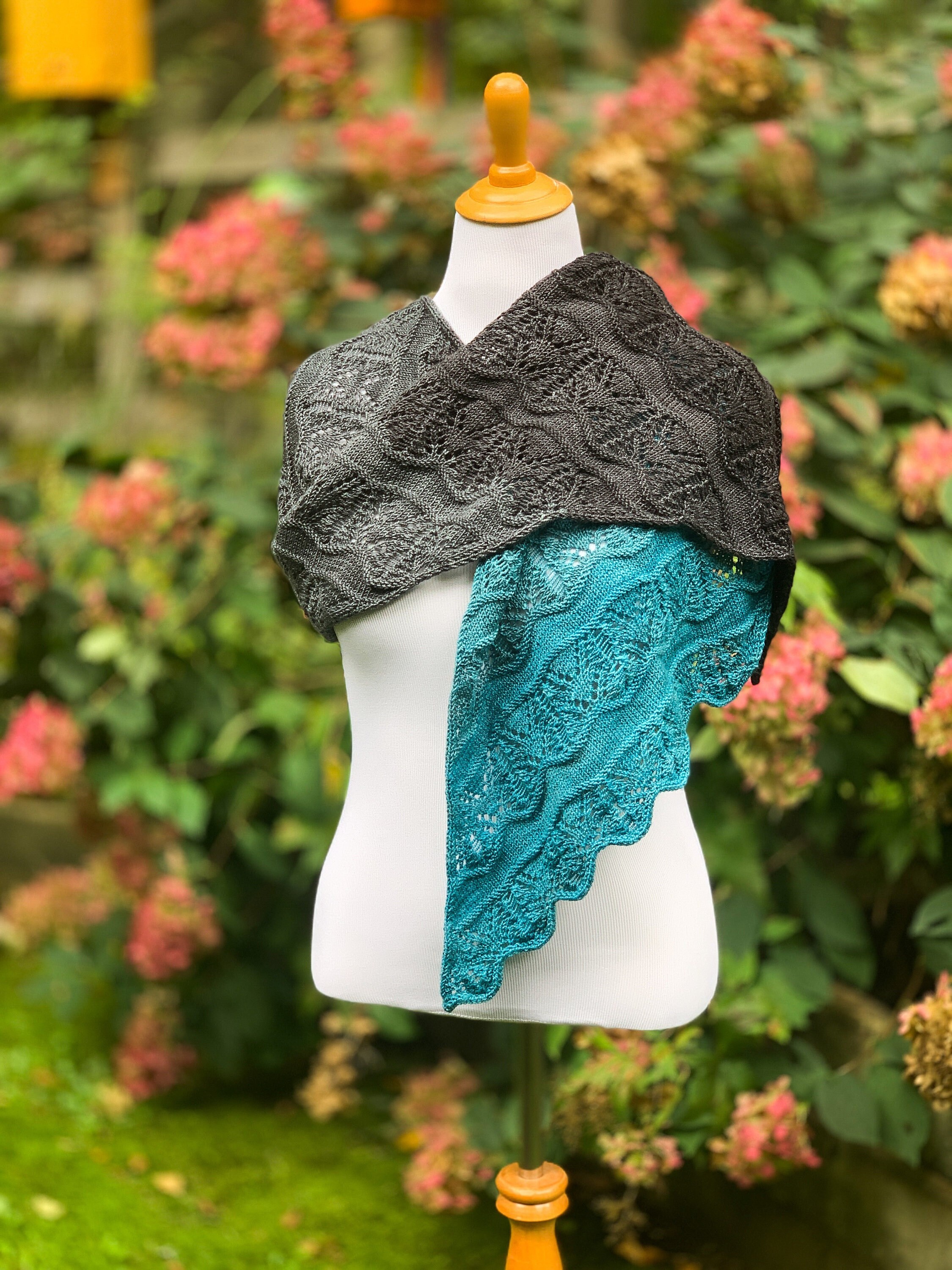 Coastal Wave Handknit Shawl | Merino & Cashmere Soft Winter