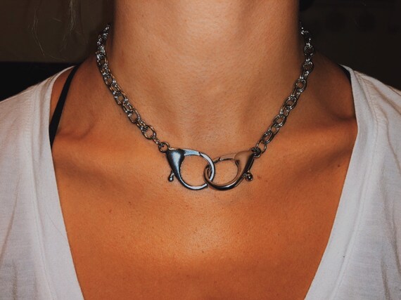 Double Clasp Chain Choker - Etsy