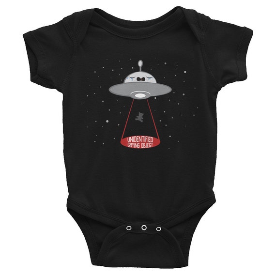 Black baby onesie short sleeve 'Unidentified Crying Object'