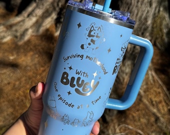 Vaso de acero inoxidable Bluey de 40 oz