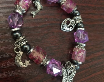 Fun Purple Charm Bracelet