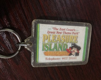 Vintage Pleasure Island Flamingo Land Sleutelhanger Sleutelhanger