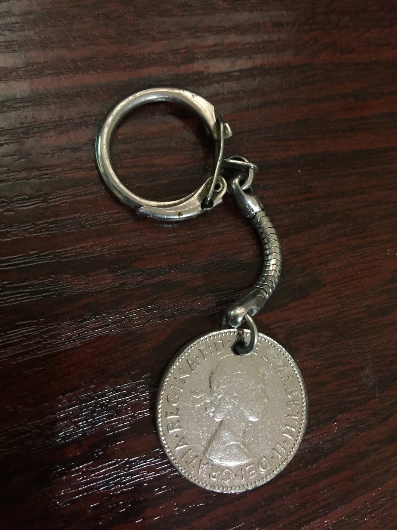 Silver 1966 Elizabeth II Half Penny Key Ring / Key Chain - Etsy