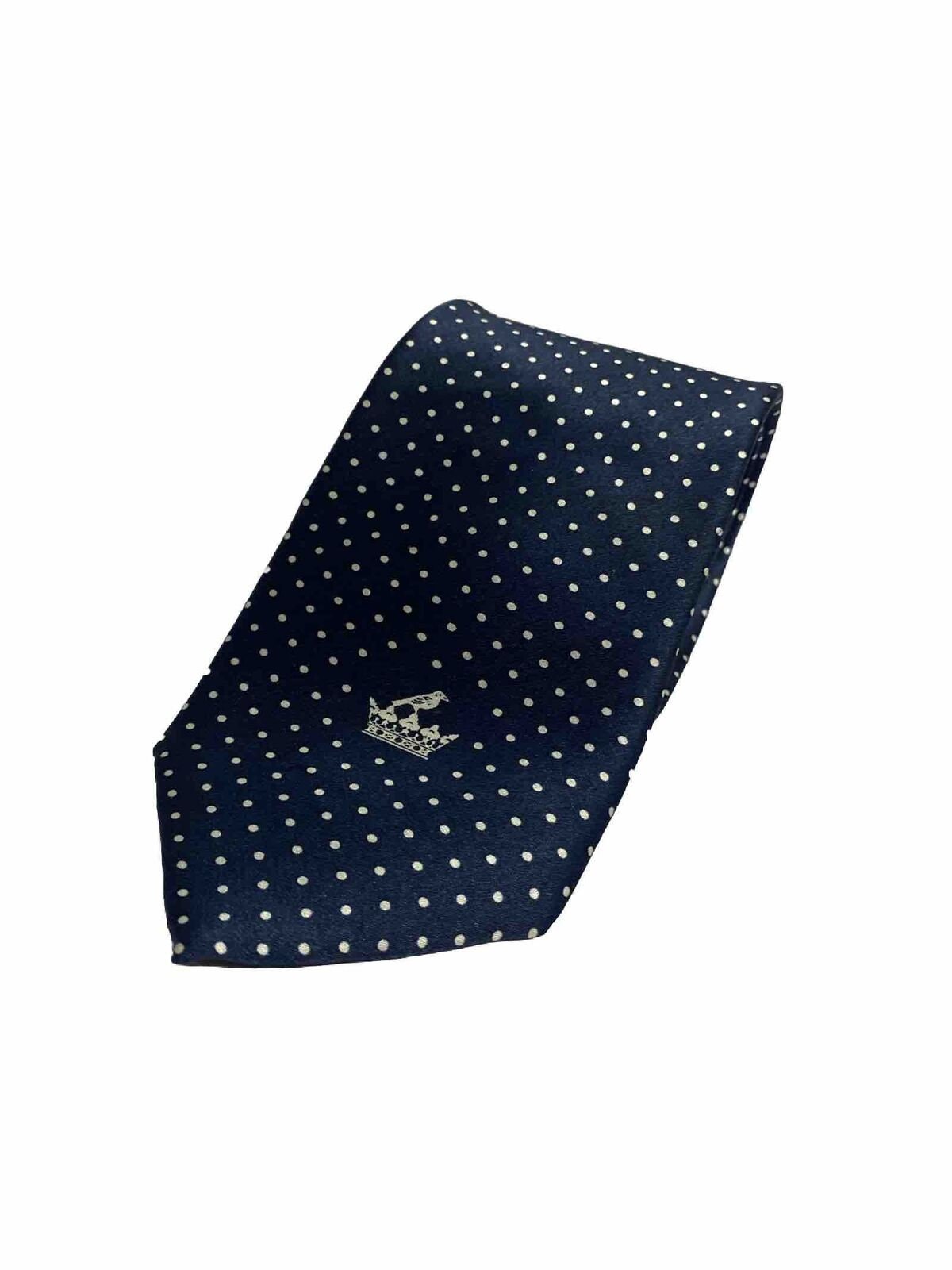 Gran Hotel Bahia Del Duque 100% Silk Navy Spotted Men’s Tie Necktie