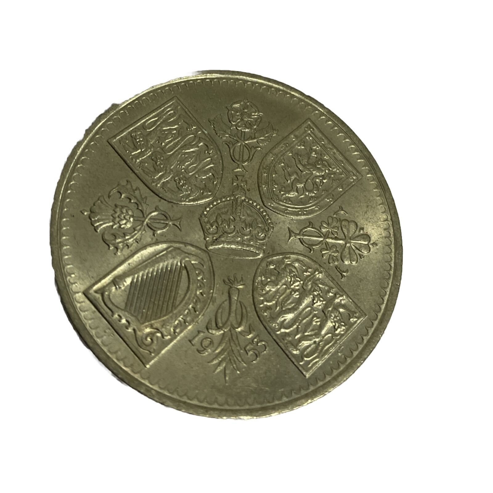 イギリス 5 シリング クラウン 1953 年コイン 戴冠式 エリザベス 2 世