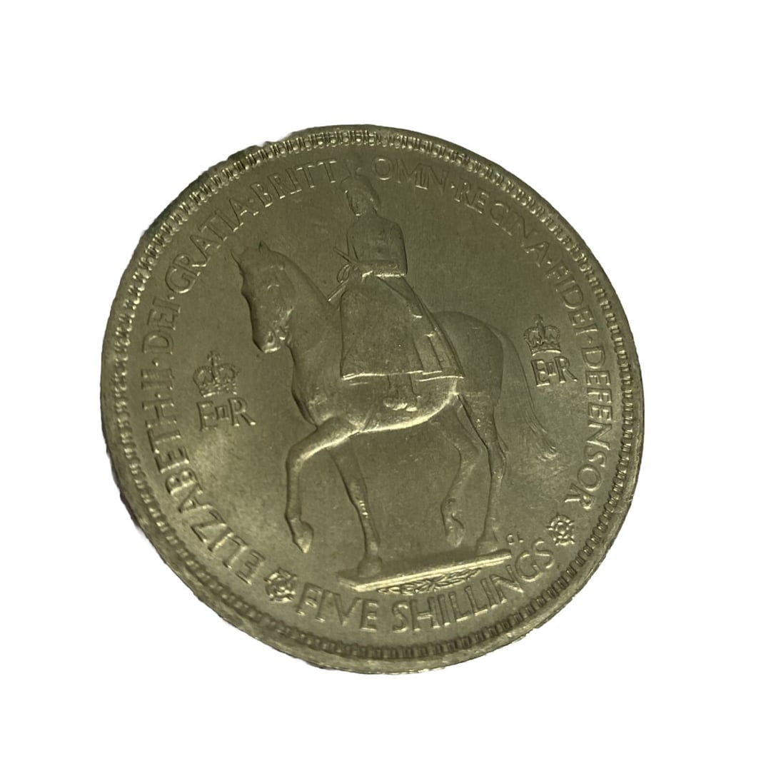 イギリス 5 シリング クラウン 1953 年コイン 戴冠式 エリザベス 2 世 - Etsy 日本