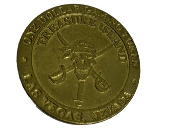 Treasure Island One Dollar Gaming (1) Token Las Vegas Nevada