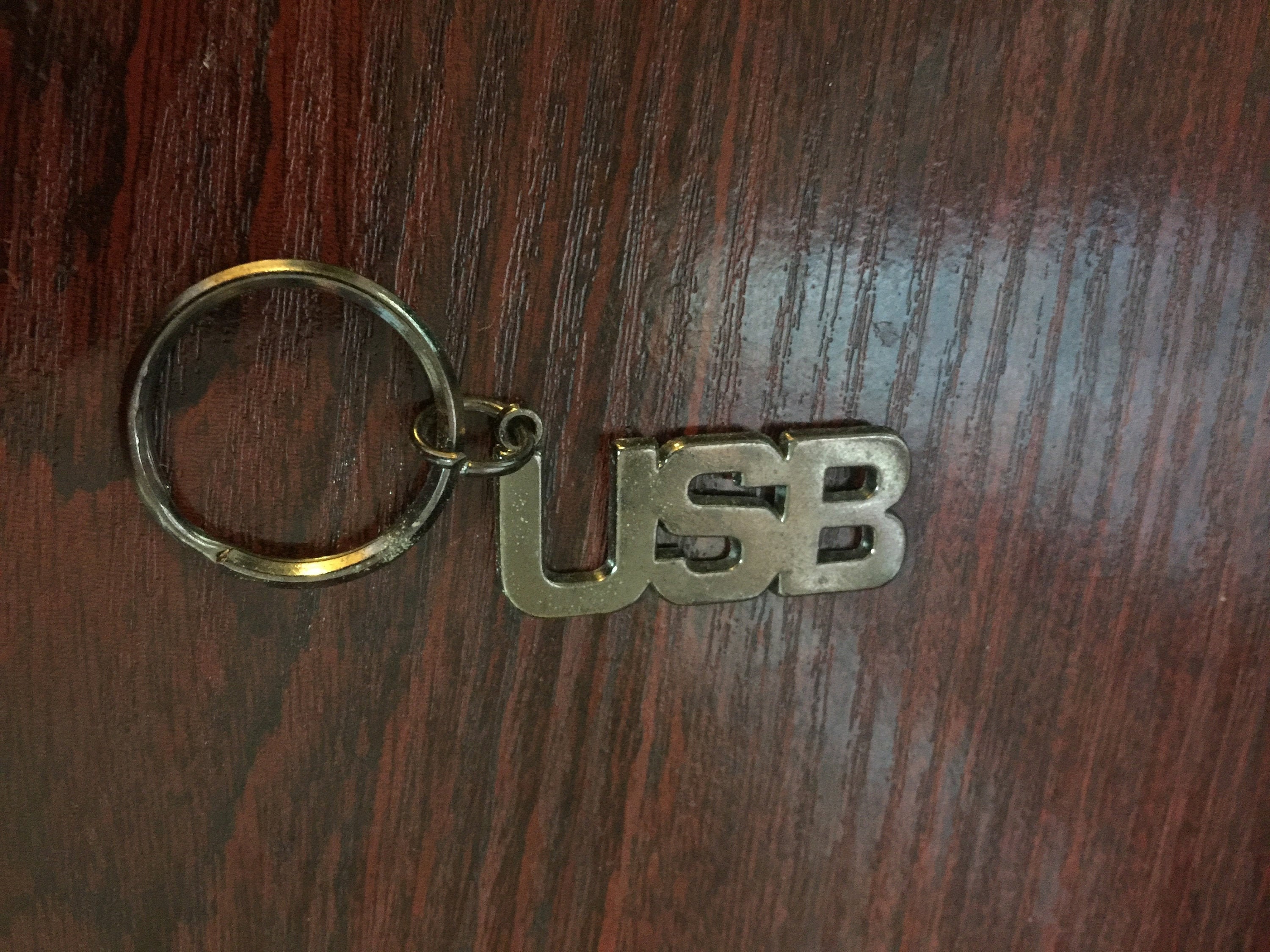 USB U.S Brass Metal Keychain/keyring Etsy UK