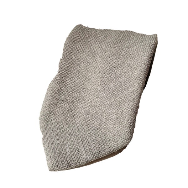 Luxury Louis Philippe Couture Grey Wool Texted Tie Necktie Made In England EBY