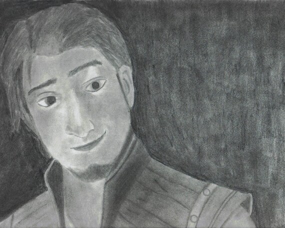 Druku Disney Ołówek Rysunek Fan Art Flynn Rider Z Splątanych