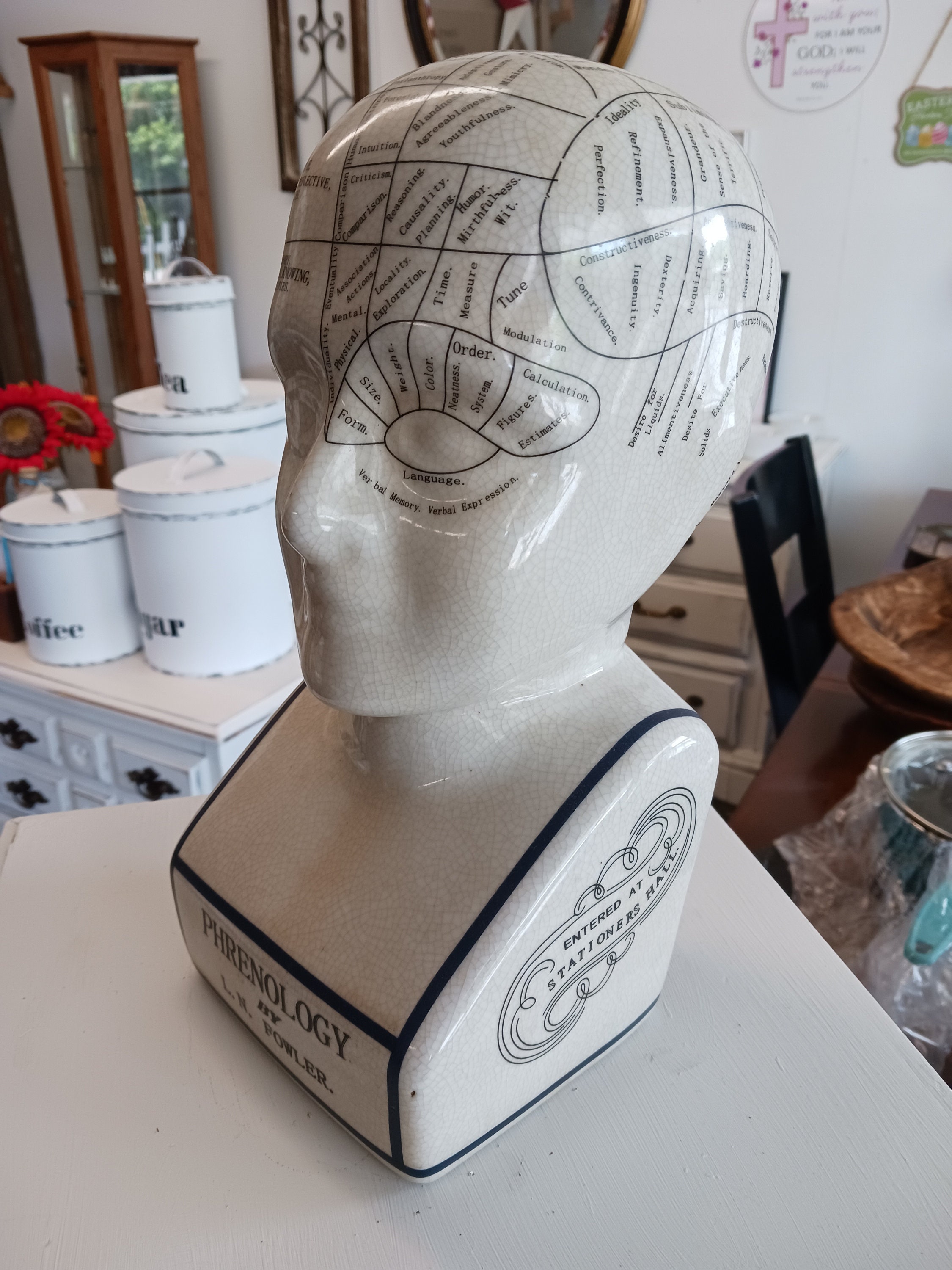Phrenology Head by L.N. Fowler 11 Inches Tall - Etsy