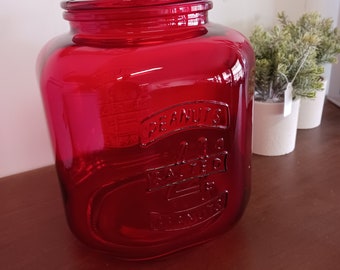 Red Peanut Jar