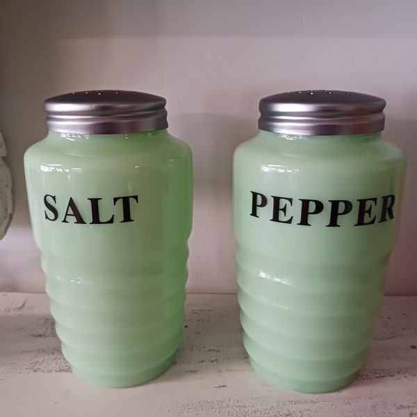 Jadeite Salt and Pepper Shakers