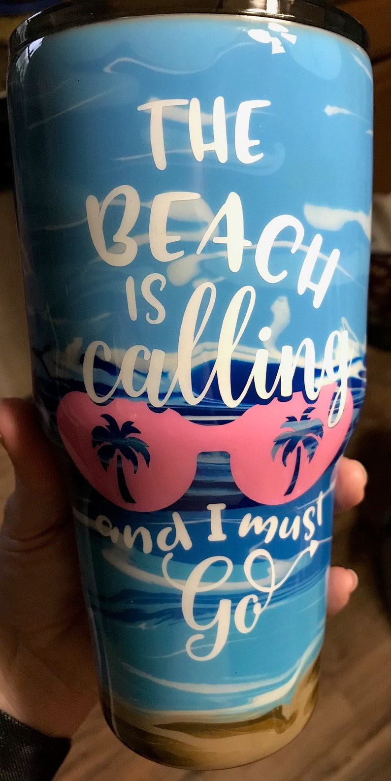 Beach Tumbler/beach Yeti/ocean Yeti/ocean Tumbler/beach Etsy