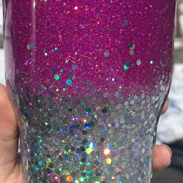 Glitzer Becher/Glitzer Yeti/Becher/Glitzer Ombre/Glitzer Tasse/Glitzer Becher/Muttertag/Yeti/Geschenke für Sie/Edelstahl Becher