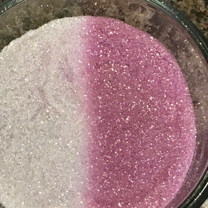 Brillo que cambia de color UV, Brillo activado por el sol, Brillo de poliéster, Cambio de color, Revelación de color, Revelación de género, Brillo UV, Blanco a rosa