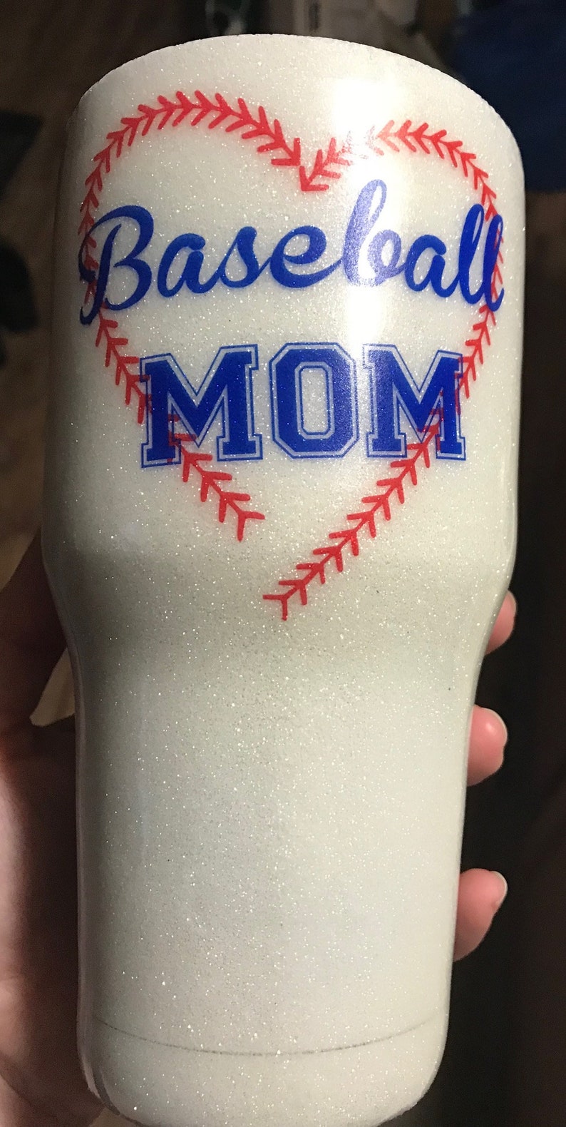 Baseball Mom Tumbler/glitter Yeti/custom Yeti/sports Etsy