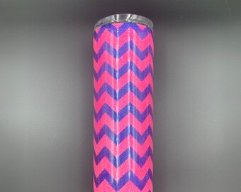 Custom Chevron Hand Glittered Dipped Stainless Steel Tumbler READY TO SHIP Gifts for Her Water bottle