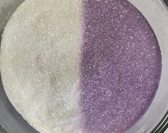UV Color Changing Glitter, Sun-Activated Glitter, Polyester Glitter, Color Shifting, Color Reveal, Gender Reveal,UV Glitter, White to Purple