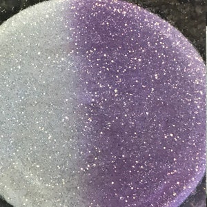 Brillo UV que cambia de color, Brillo activado por el sol, Brillo de poliéster, Cambio de color, Mezcla fina, Revelación de género, Brillo UV, Blanco a morado